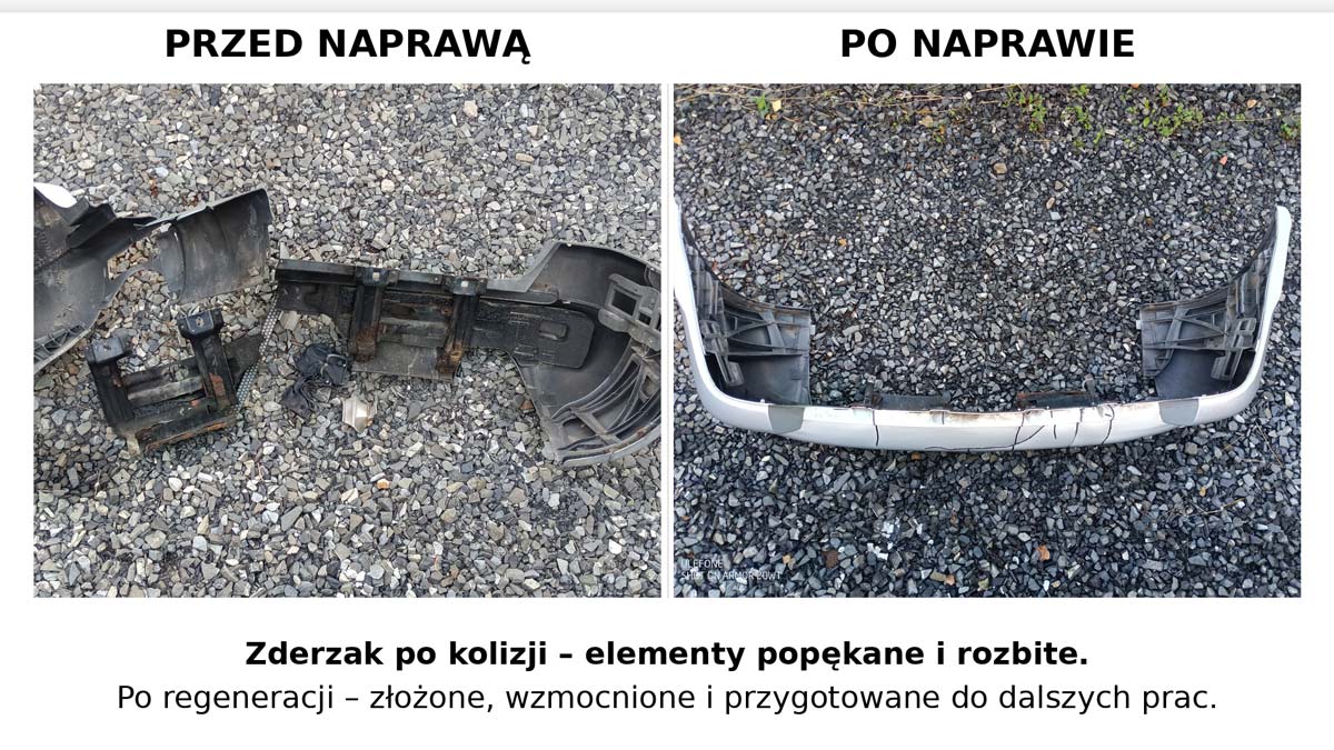 Zderzak – naprawa przed i po